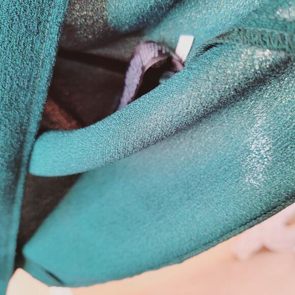 Asos Design 12 Dress Women pleated zipper texture round neck long-sleeved - Picture 9 of 12